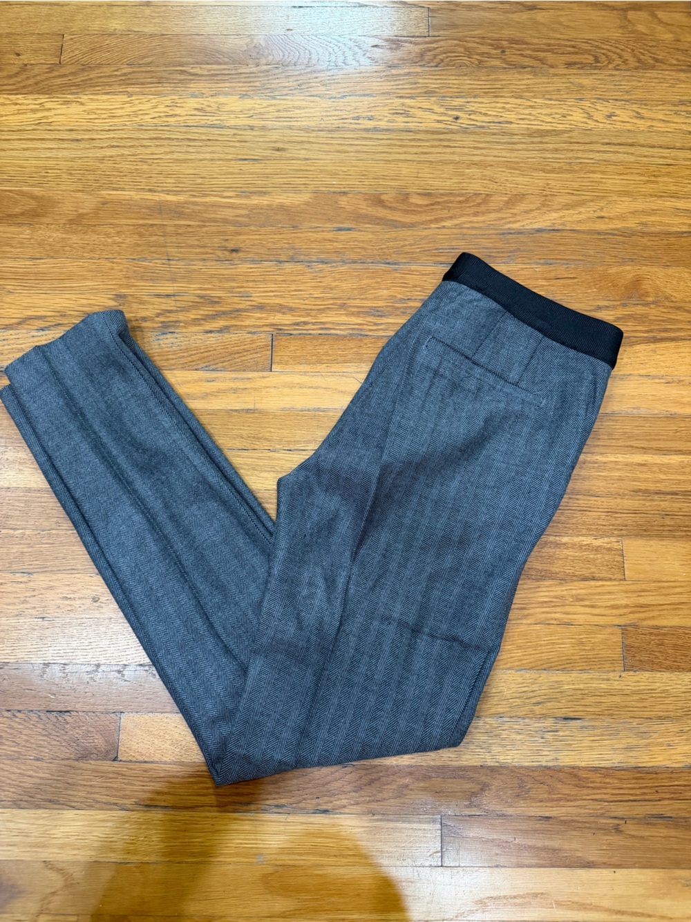 ZARA - Women’s Gray Knit-Elastic Waist Trousers - Classic Dress Pants - Size S